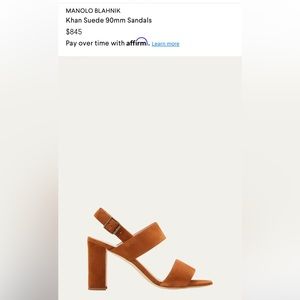 Manolo Blahnik Tan Suede Heels